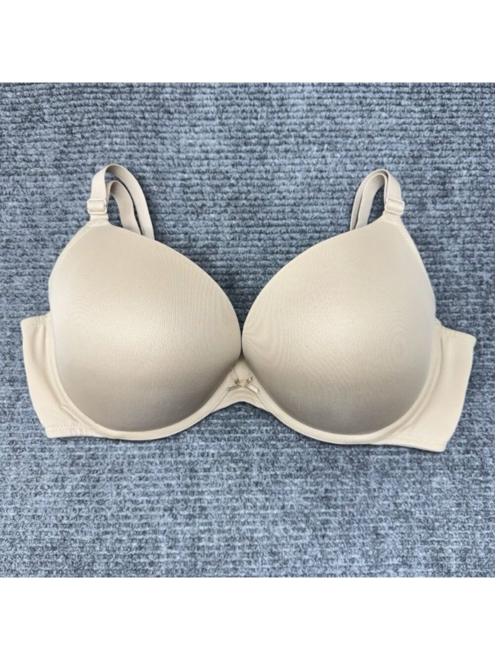 Cacique Bra 40DD Boost Plunge Underwire Beige Nude T-Shirt Full Coverage
